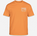 Orange t-shirt with white logo mark